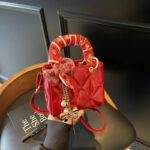 Luxury Designer Scarves PU Leather Plaid Quilted Women's Handbag Elegant Crossbody