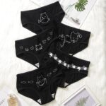 5Pcs/Lot Cartoon Cute Animal Panties for Woman Girl Underwear