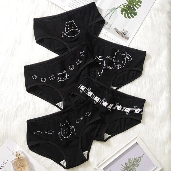 5Pcs/Lot Cartoon Cute Animal Panties for Woman Girl Underwear
