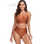 VYLYNK 2 Piece Bikini High Waist Swimwear Tummy