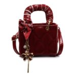 Luxury Designer Scarves PU Leather Plaid Quilted Women's Handbag Elegant Crossbody - Image 11