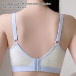 Double Buckle Nursing Bra Push-up Breathable Pregnancy Bralette Pure Cotton Convenient Nursing Bralette for Breastfeeding - Image 3