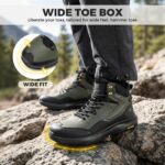 FitVille Men's Wide Hiking Boots Water Resistant High-top Trekking Shoes for Men Non-Slip Outdoor Tactical Combat Military Boot - Image 4