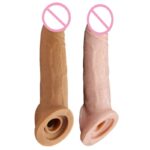 Pe*nis Con*dom De**lay Silicone 21cm Realistic Pe*nis Sleeve - Image 4