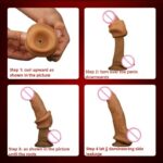 Pe*nis Con*dom De**lay Silicone 21cm Realistic Pe*nis Sleeve - Image 5