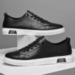 Casual Shoes, Cowhide Sports Shoes, Flat Shoes, Classic Men's Casual Shoes, Spring and Autumn New Styles, Trendy Casual Shoes - Image 4