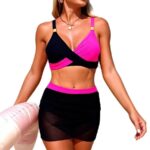 Women's Sleeveless Mesh Fitness Sports Two-Piece Bikini Swimwear Tankini Set - Image 5