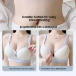 Double Buckle Nursing Bra Push-up Breathable Pregnancy Bralette Pure Cotton Convenient Nursing Bralette for Breastfeeding - Image 6