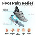 Men'S Athletic Shoes Wide Width With Adjustable Straps Low-Top Non-Slip Lightweight - Image 6