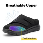 FitVille Men's Half Slippers Diabetic Shoes Extra Wide Adjustable Lightweight Casual Shoe For Swollen Feet Plantar Fasciitis - Image 6