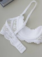 2PCS women's lace open cup lingerie, soft, skin friendly, breathable, plus size anti sagging sexy lingerie - Image 4