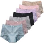 7Pcs Cotton Women's underwear lace transparent panties comfortable antibacterial plus - Image 7