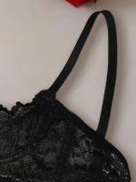 2PCS women's lace open cup lingerie, soft, skin friendly, breathable, plus size anti sagging sexy lingerie - Image 6