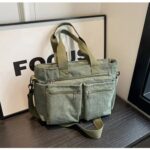 Casual Corduroy Messenger Bags Large Capacity Commuter Mummy Portable Shoulder Bag - Image 9