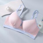 Double Buckle Nursing Bra Push-up Breathable Pregnancy Bralette Pure Cotton Convenient Nursing Bralette for Breastfeeding - Image 10