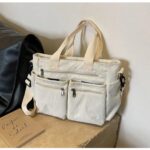 Casual Corduroy Messenger Bags Large Capacity Commuter Mummy Portable Shoulder Bag - Image 10