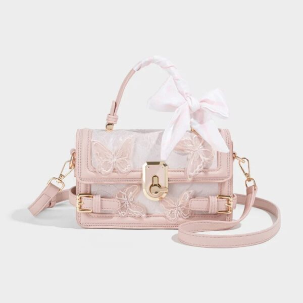 Butterfly Embroidery Small Square Bag Large Capacity