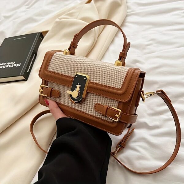 Vintage Flap Leather Crossbody Bags for Woman