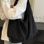 Casual Nylon Tote Bag for Women Handbag Shoulder Bag with Zipper Closure, - Image 4